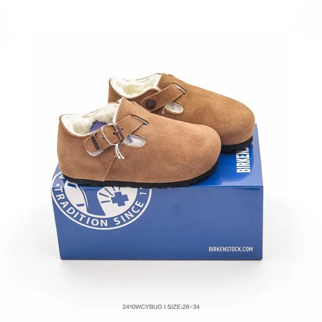 Birkenstock Boston Sapatos Mary Jane de camurça forrados com pele de cordero 17