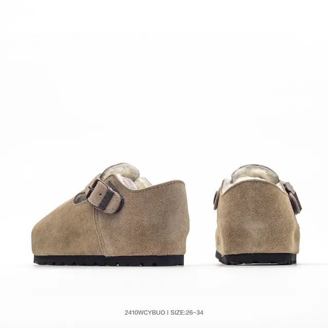 Birkenstock Boston Sapatos Mary Jane de camurça forrados com pele de cordero 21