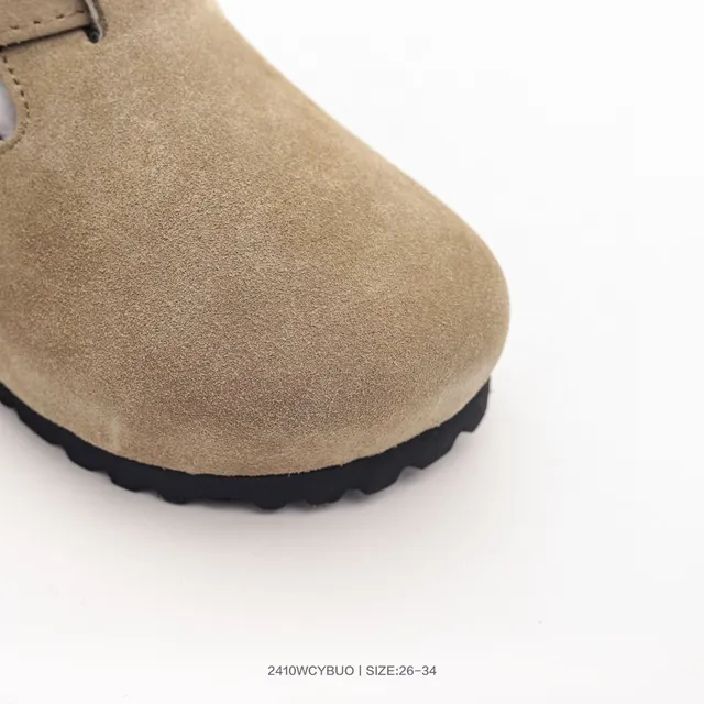 Birkenstock Boston Sapatos Mary Jane de camurça forrados com pele de cordero 24