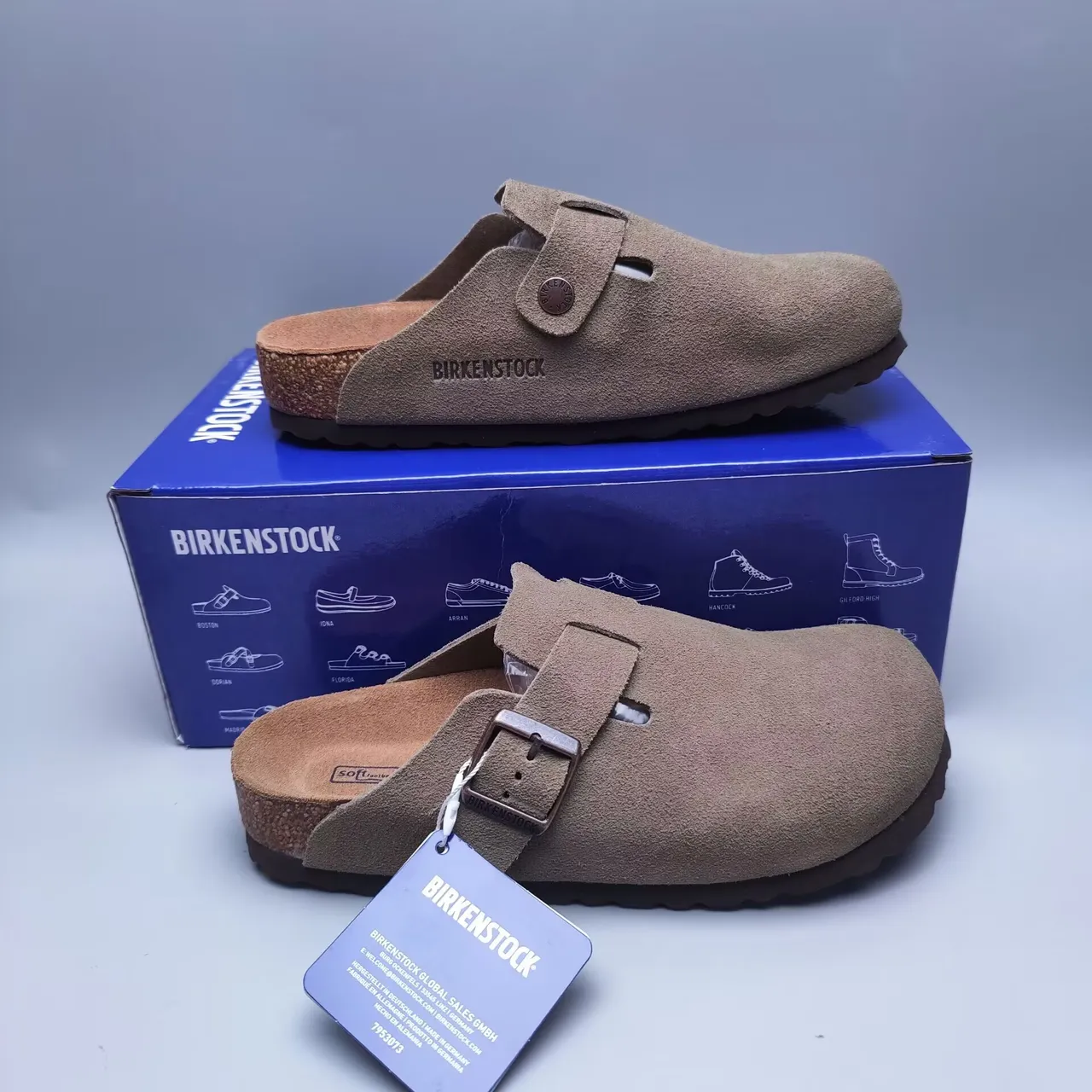 Birkenstock Boston سويد تاو بي كلوج مغلق 4