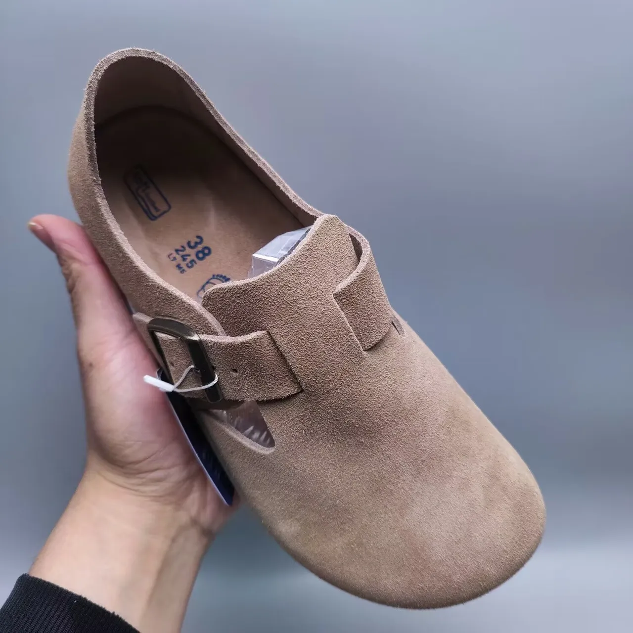 Birkenstock Chaussures Mary Jane en daim marron noir avec sangle à boucle 3