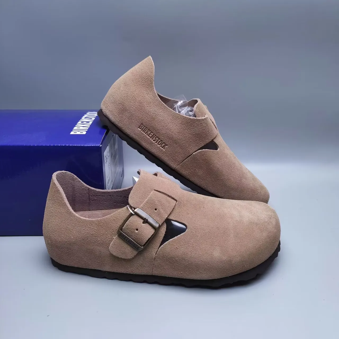 Birkenstock Chaussures Mary Jane en daim marron noir avec sangle à boucle 4