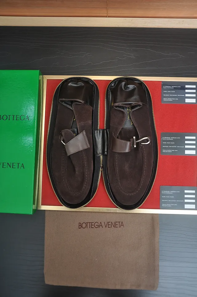 Bottega Veneta Andiamo أحذية لافرز بنية سويد 5