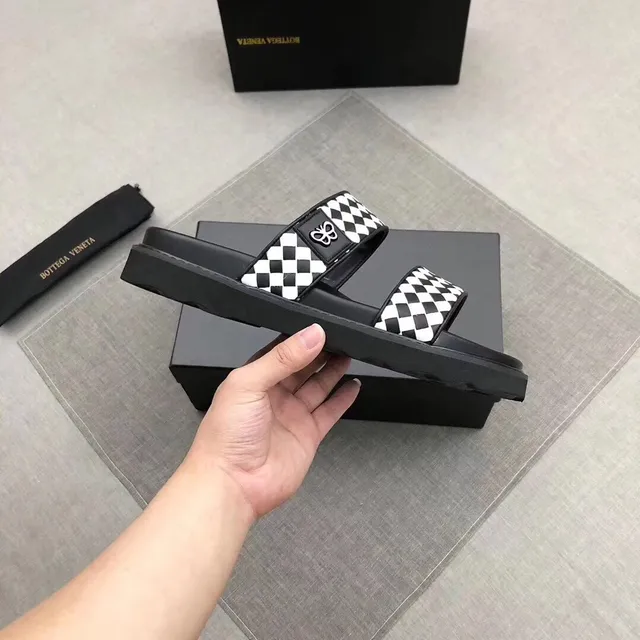 Bottega Veneta Andiamo চেকারবোর্ড প্ল্যাটফর্ম স্লিপার 3