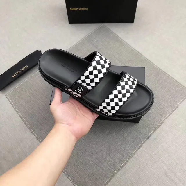 Bottega Veneta Andiamo চেকারবোর্ড প্ল্যাটফর্ম স্লিপার 4