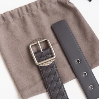 Bottega Veneta Andiamo Intrecciato Woven Leather Belt
