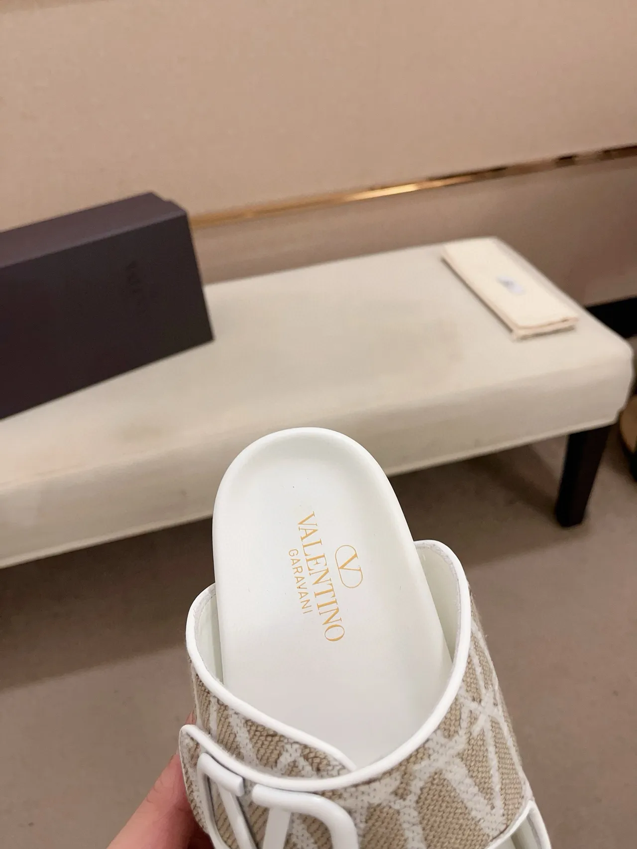 Bottega Veneta 米色白色 双带凉拖 编织提花鞋面 拖鞋 6