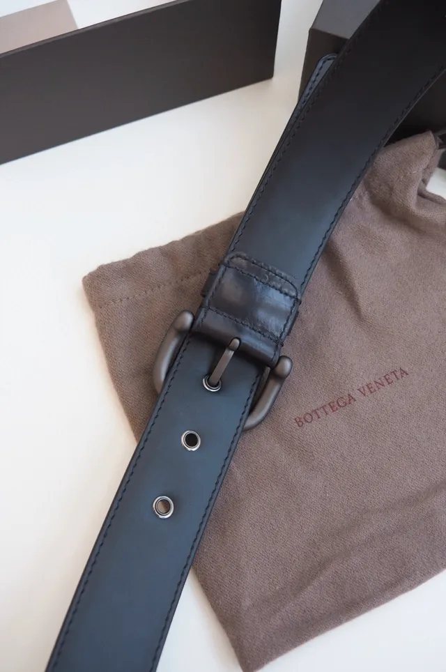 Bottega Veneta Cassette Intrecciato Leather Belt 2