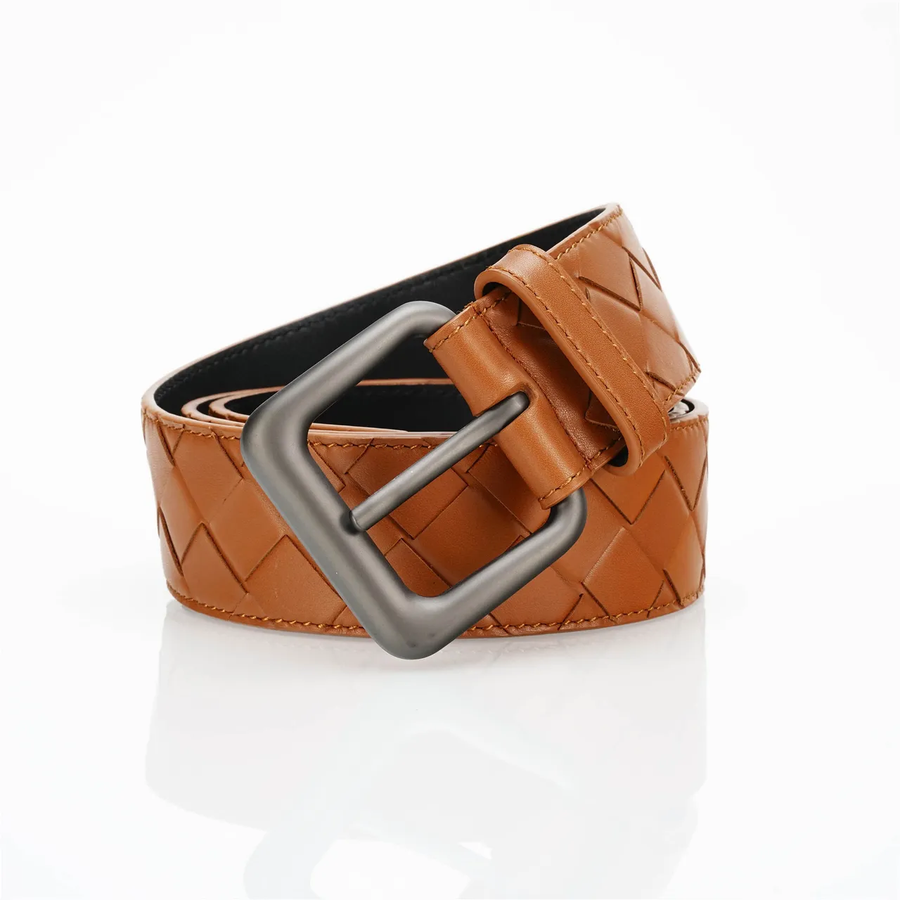 Bottega Veneta Intrecciato حزام جلد منسوج 4