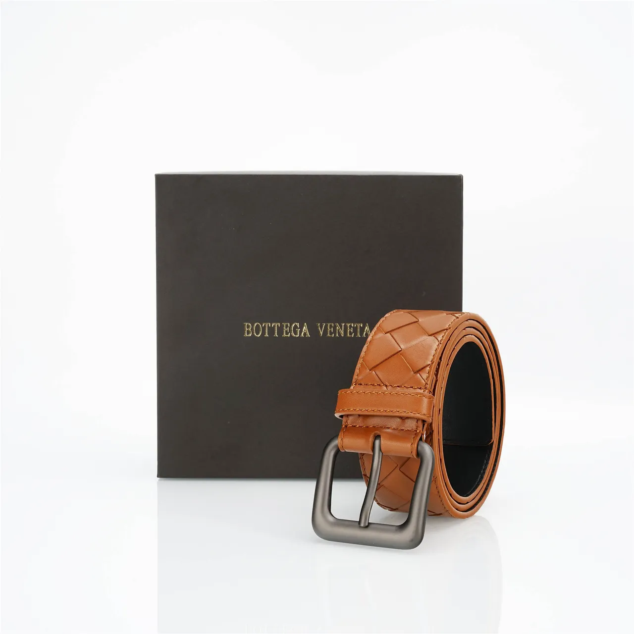 Bottega Veneta Intrecciato حزام جلد منسوج 6
