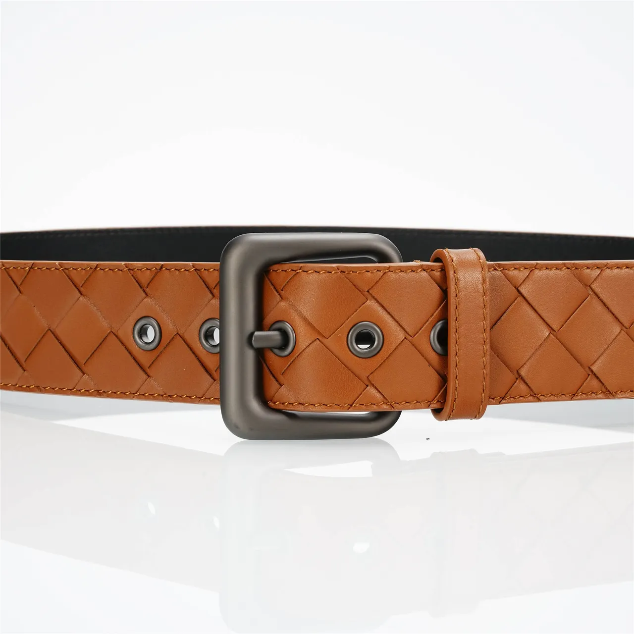 Bottega Veneta Intrecciato حزام جلد منسوج 8