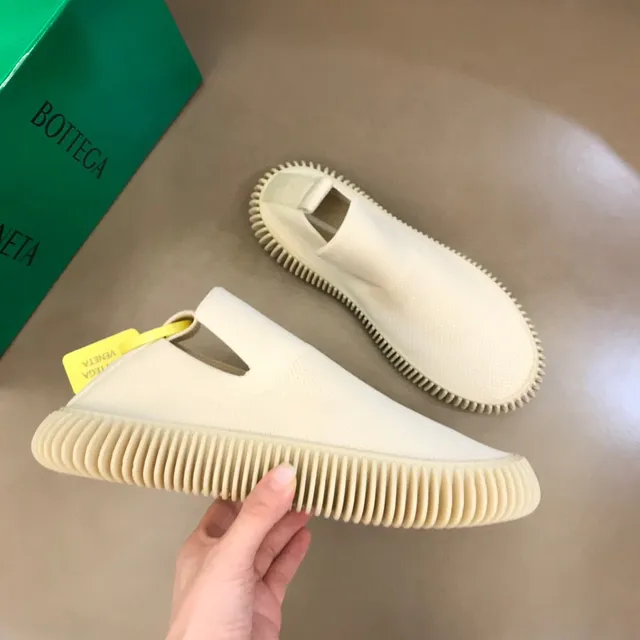 Bottega Veneta Sneakers à tige tricot blanc avec semelle à bord crénelé 7