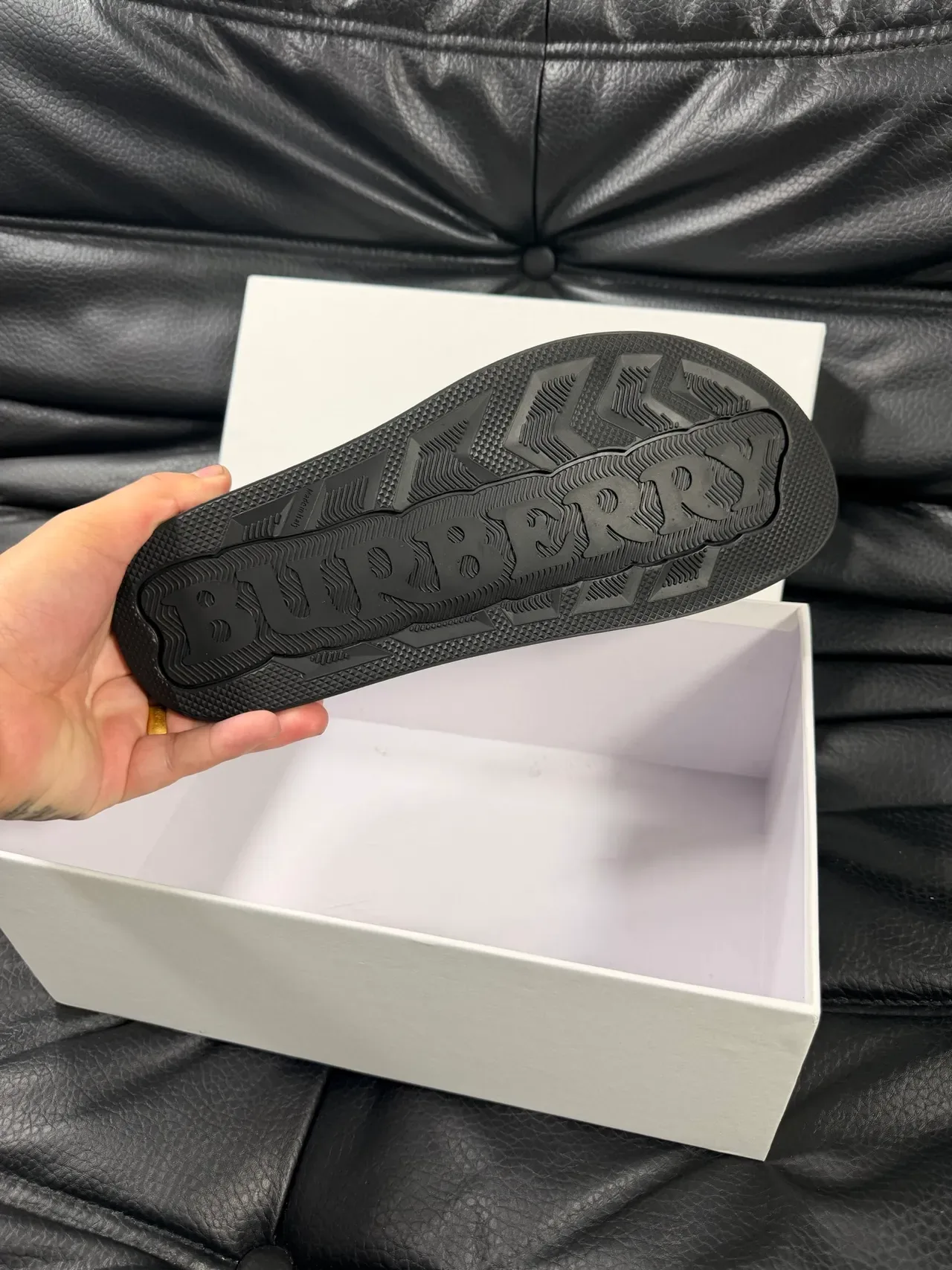 Burberry A Cuadros Correa Logo Caballero Zapatilla 2