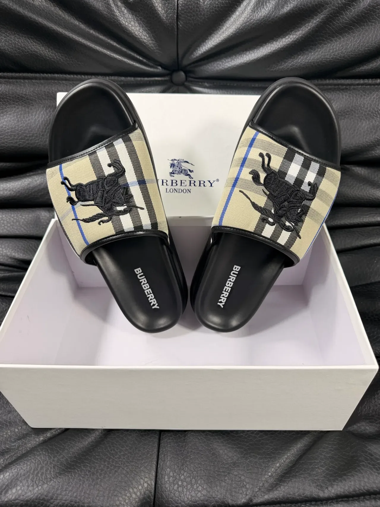 Burberry A Cuadros Correa Logo Caballero Zapatilla 3