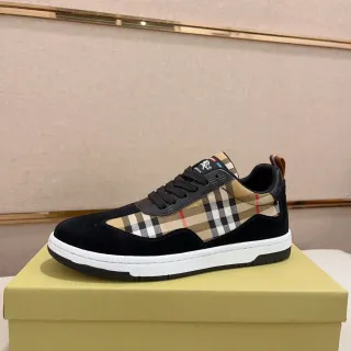 Burberry House Check Suede and Fabric Low-Top Lifestyle Sneaker
