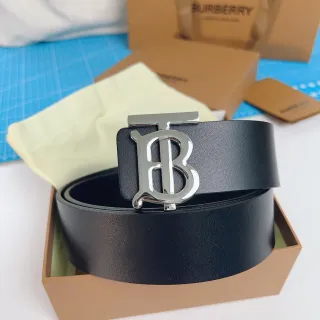 Burberry Knight Black Leather Belt
