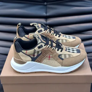 Burberry Lola Baskets Chunky Beige Noir à Carreaux