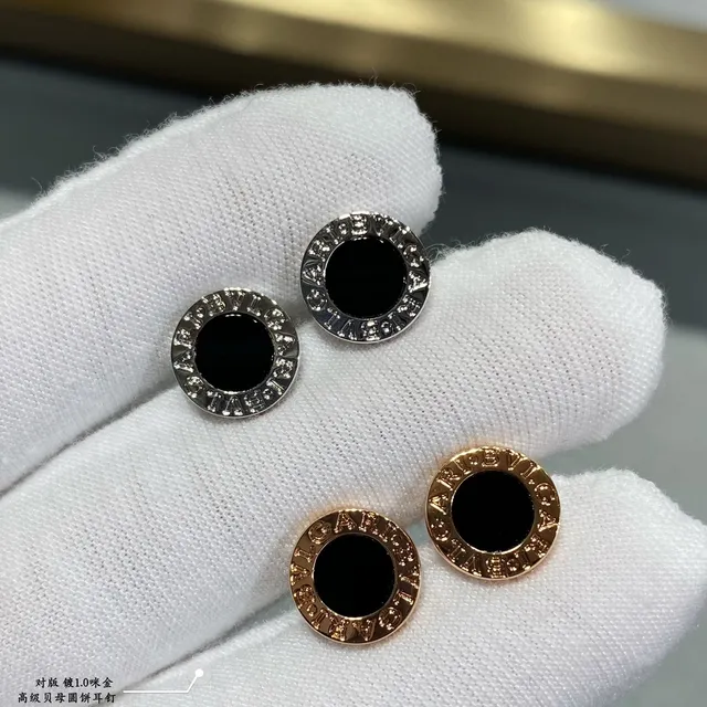 Bvlgari B.zero1 Circular Engraved Logo Stud Earrings 5