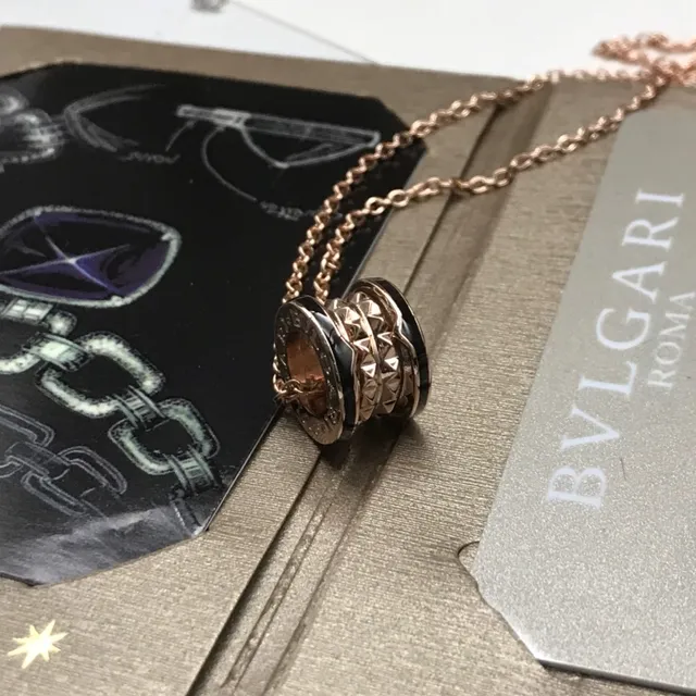 Bvlgari B.zero1 Cylindrical Faceted Pendant Necklace 4