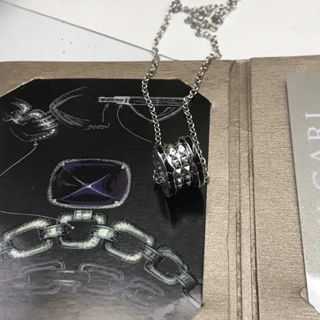 Bvlgari B.zero1 Cylindrical Faceted Pendant Necklace 5