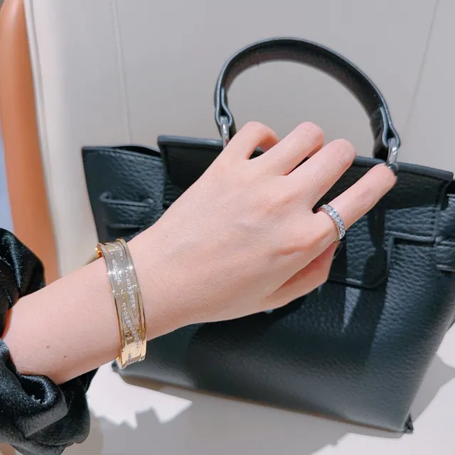 Bvlgari B.zero1 Multi-Band Pavé-Set Gold Bracelet 2