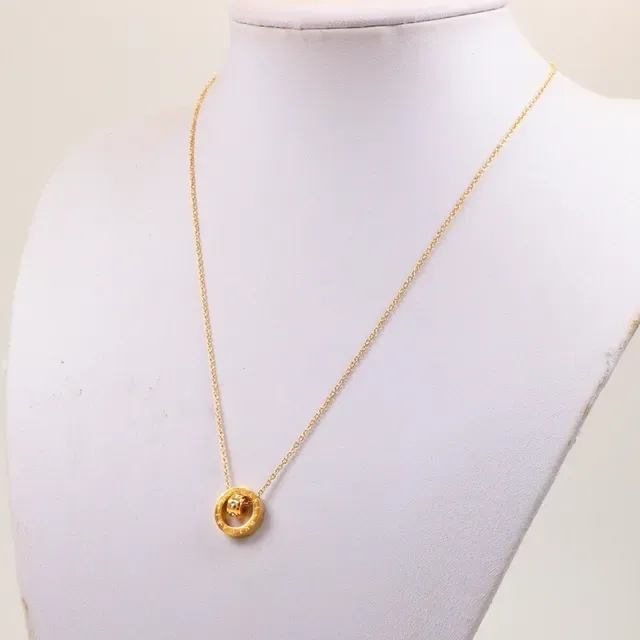 Bvlgari B.zero1 घूर्णन डबल रिंग पेंडेंट नेकलेस 2