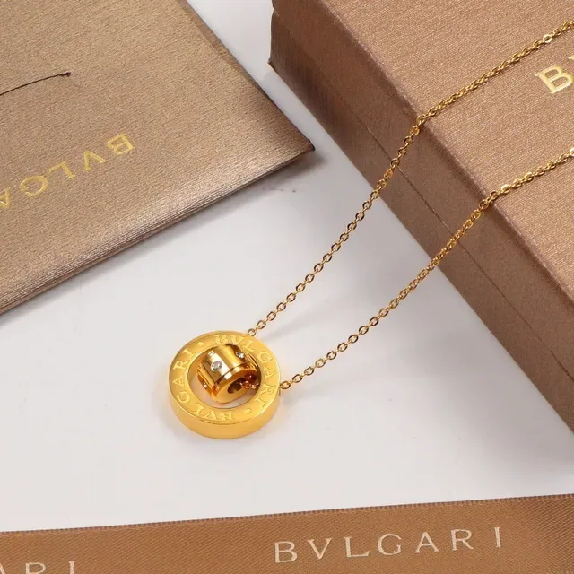 Bvlgari B.zero1 घूर्णन डबल रिंग पेंडेंट नेकलेस 8