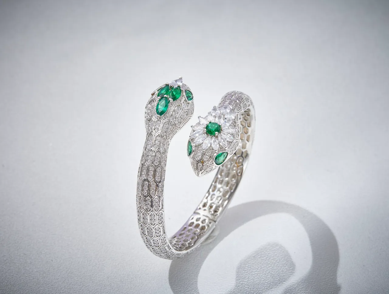 Bvlgari Serpenti Diamond and Emerald Snake Bracelets 4