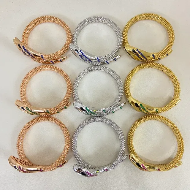 Bvlgari Serpenti Gold Pink Serpent-Coil Pavé-Set Ruby Bracelet 2