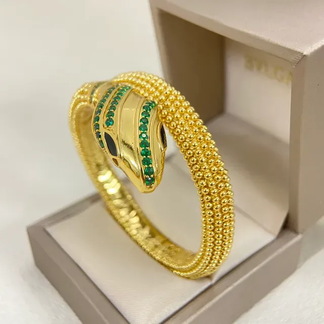 Bvlgari Serpenti Gold Pink Serpent-Coil Pavé-Set Ruby Bracelet 5