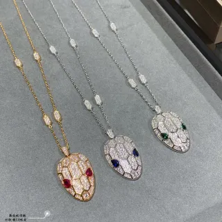 Bvlgari Serpenti Pavé Diamond Snake Head Necklace