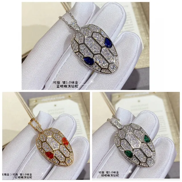 Bvlgari Serpenti Pavé 钻石蛇头项链 6