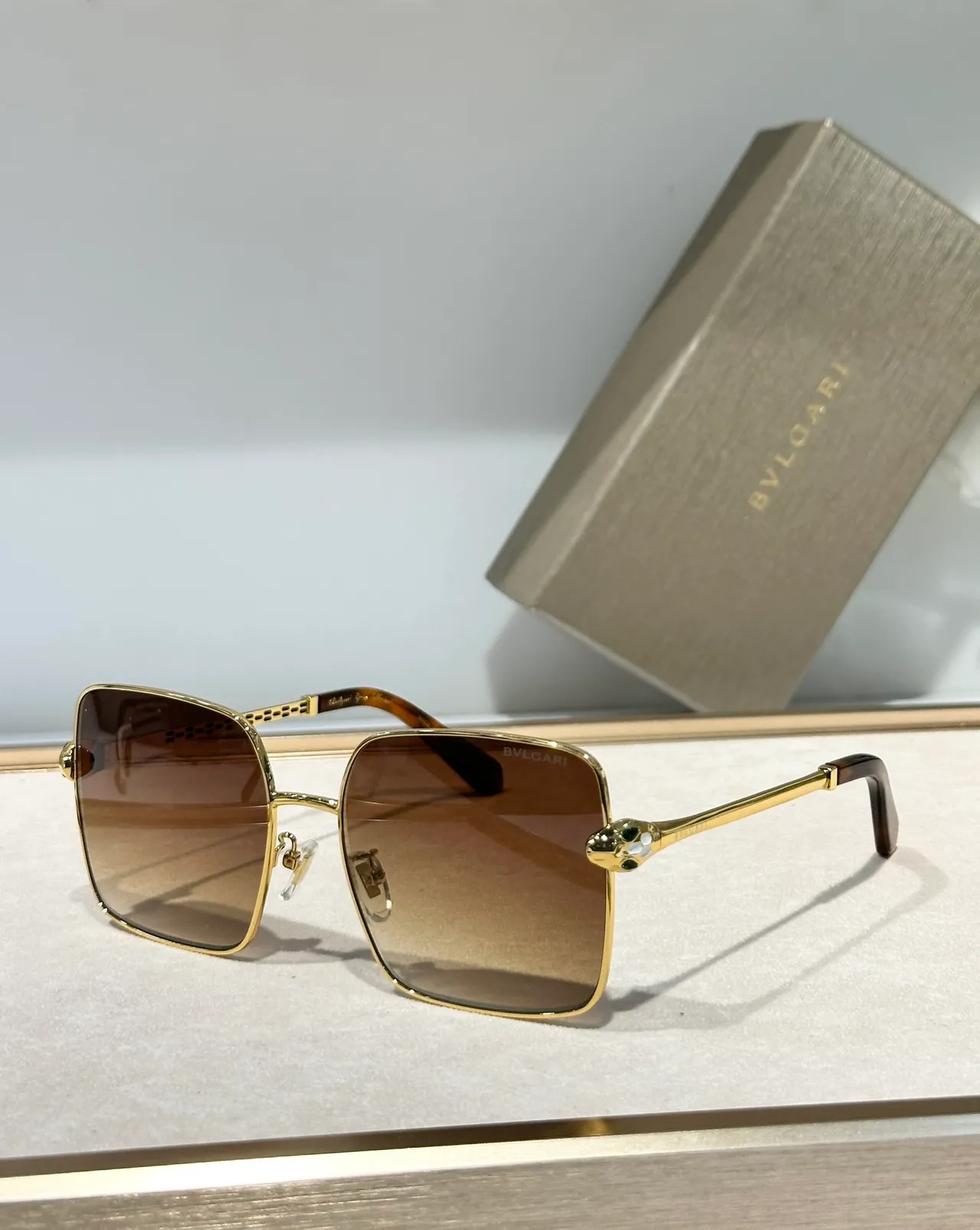 Bvlgari Serpenti Square Gradient Lens Sunglasses 8