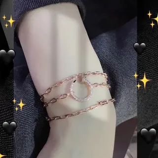 Cartier Juste un Clou Double Tour Rose Gold Pavé Bracelet