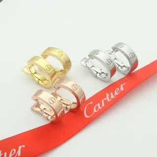 Cartier Love أقراط مفصلة نطاق مزدوج نقش براغي