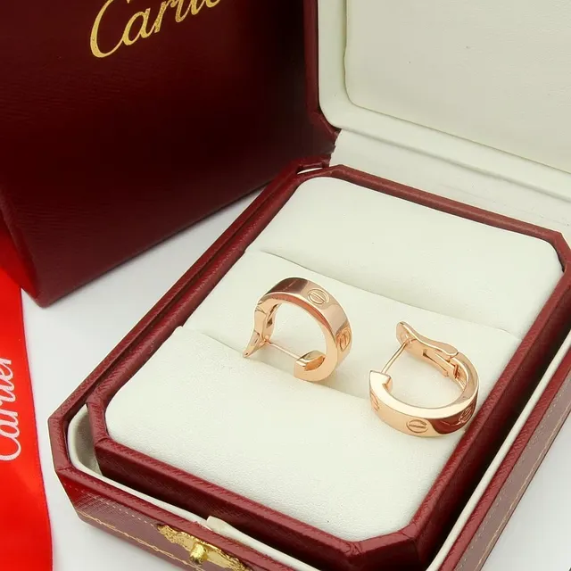 Cartier Love Aretes Bisagra Banda Doble Motivo Tornillo 3