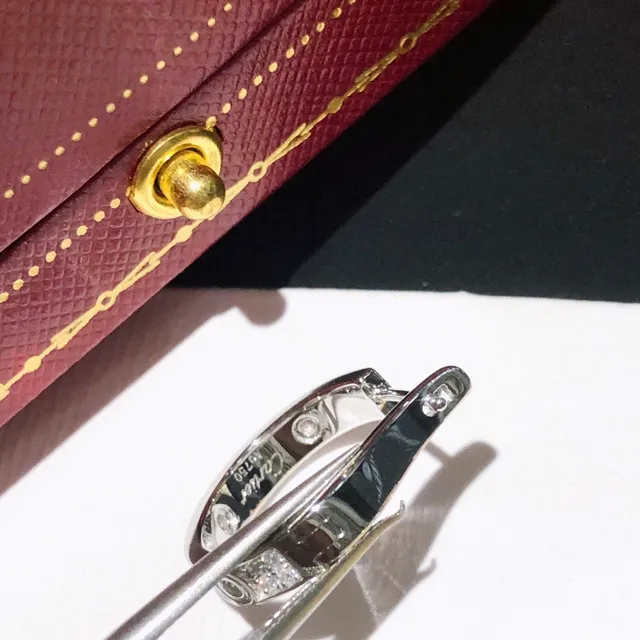 Cartier Love Hoop Gold Silver Silhouette Pavé-Set Stones Earrings 6
