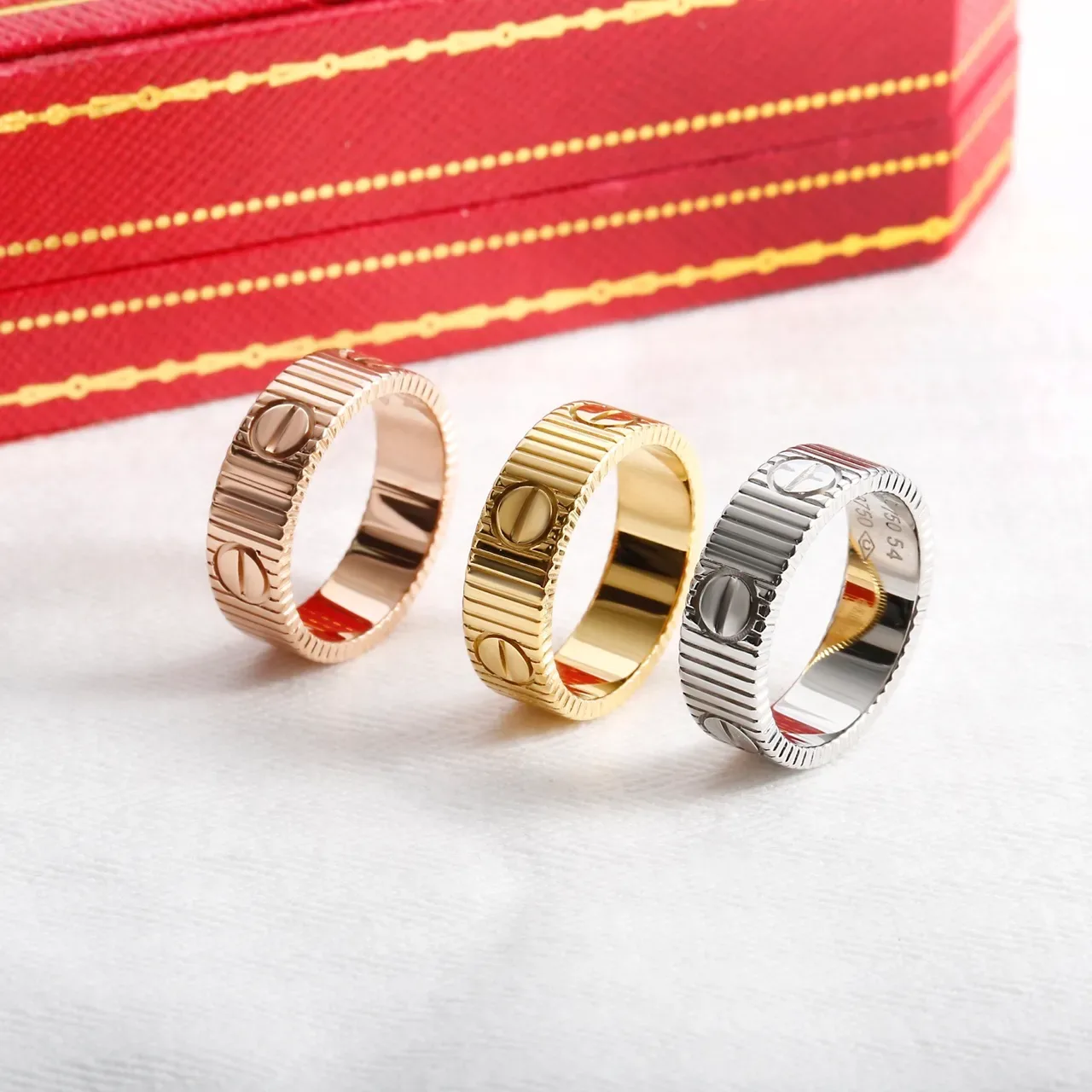 Anel Cartier Love Ouro Rosa Amarelo Branco 2