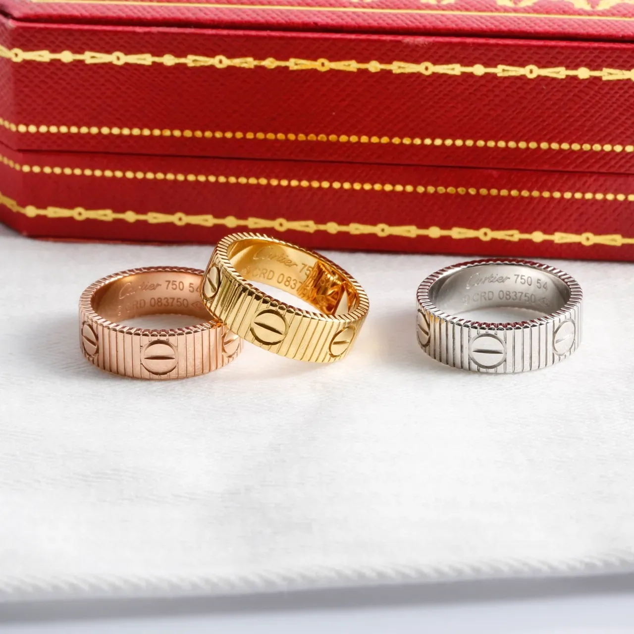 Anel Cartier Love Ouro Rosa Amarelo Branco 5