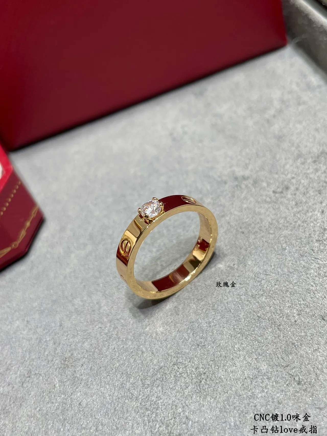 Cartier Love Bague Or Jaune et Or Blanc Anneaux à Pierre Unique 5