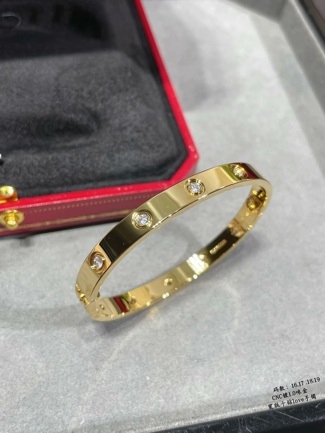 Cartier Love Wide Ten-Diamond Bracelet 3