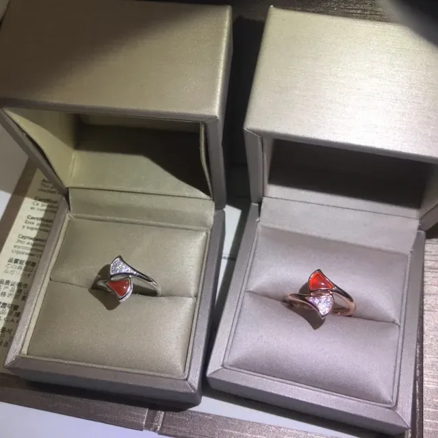 Cartier Red Gold Asymmetrical Open Band Pavé Diamond Triangle Ring 3