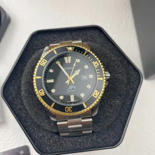 Casio Diver-Style Two-Tone Gold and Black Sports Watch