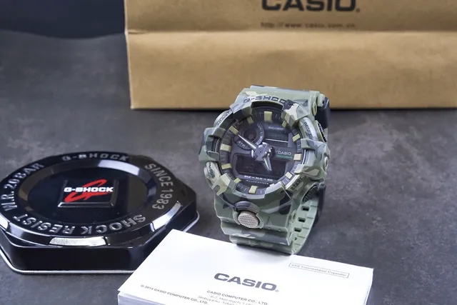 Casio G-Shock GA-100 迷彩 坚固 模拟-数字 运动手表 4