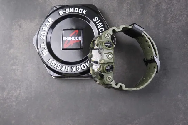 Casio G-Shock GA-100 迷彩 坚固 模拟-数字 运动手表 6
