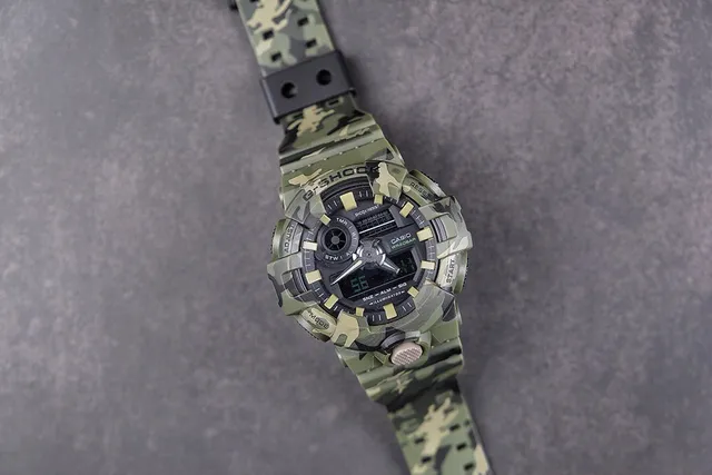 Casio G-Shock GA-100 迷彩 坚固 模拟-数字 运动手表 8