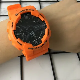 卡西欧 G-Shock GA-100 橙色树脂运动手表