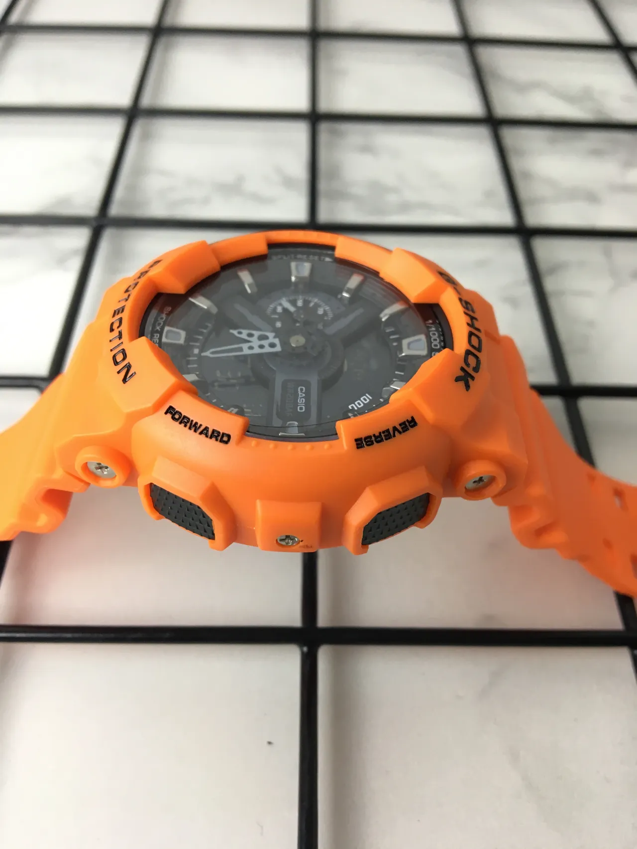 Casio G-Shock GA-100 Orange Resin Sports Watch 5