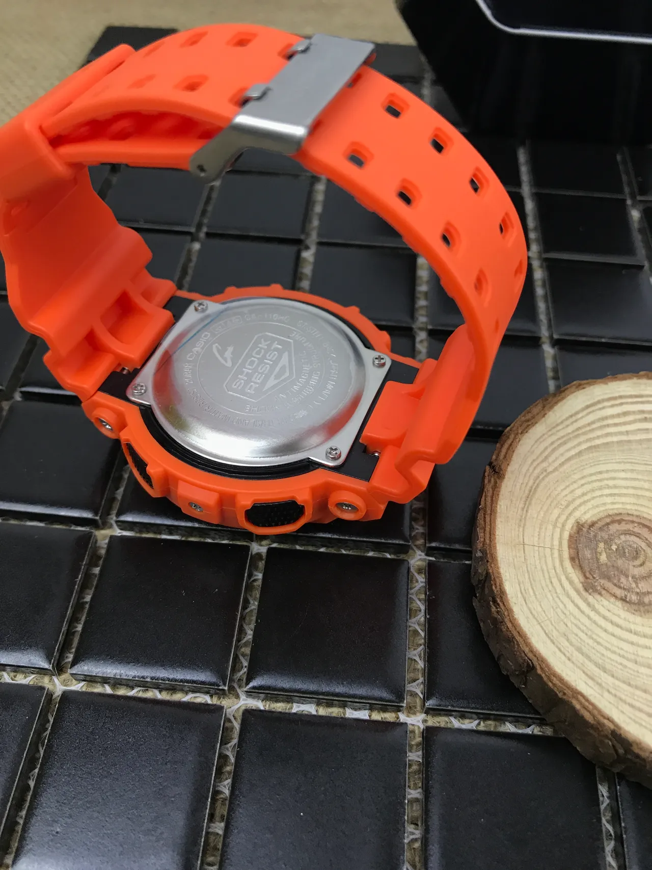 Casio G-Shock GA-100 Orange Resin Sports Watch 7