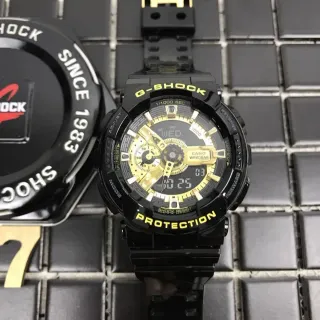 Casio G-Shock GA-110 黑色和金色 运动手表
